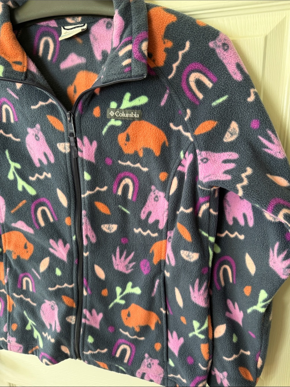 Columbia Youth Benton Springs Printed Fleece Zip Up - Picture 3 of 7